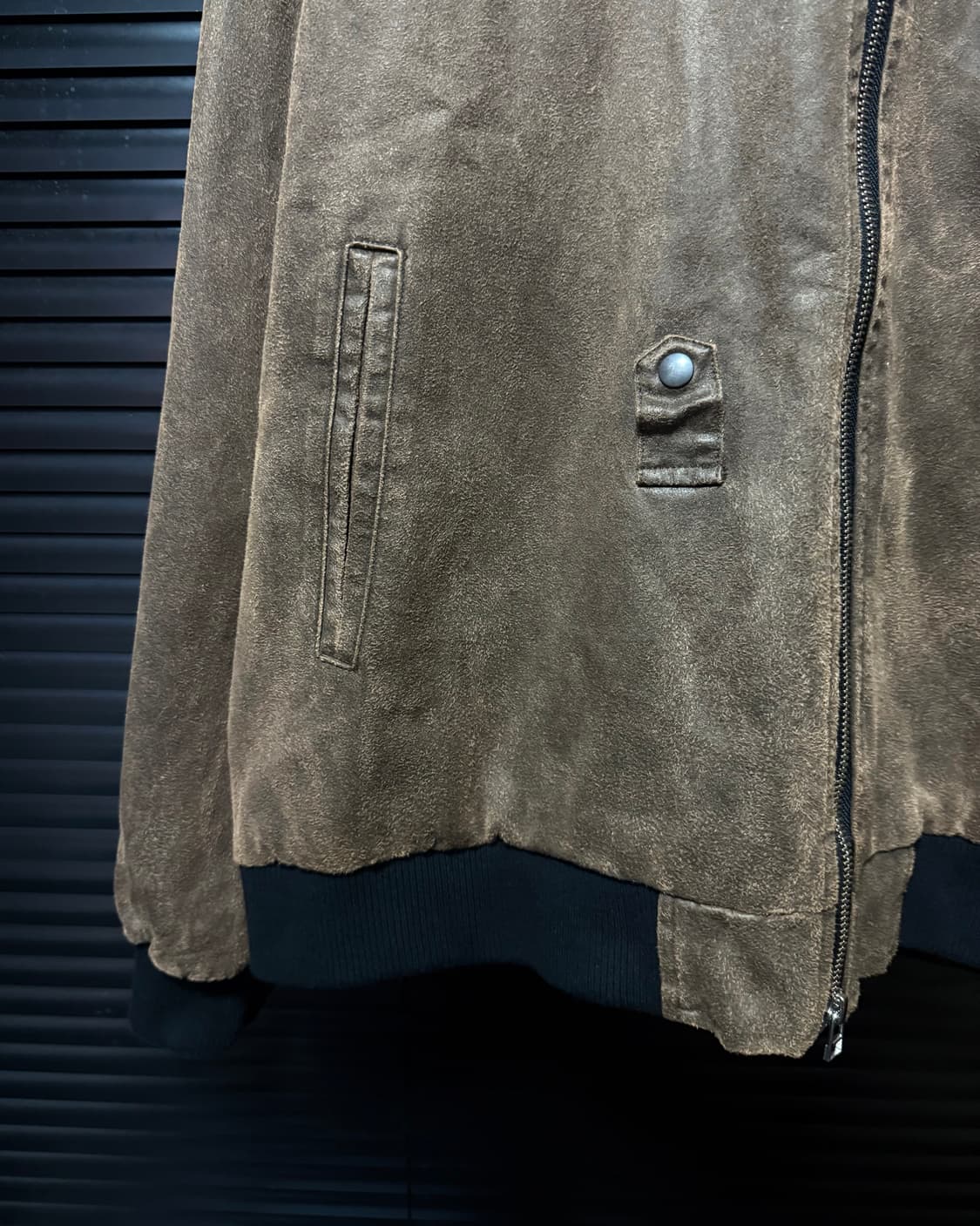 노운 브라운 갈색 빈티지 스웨이드 봄버 블루종 항공 점퍼 ma-1 가죽 상품이미지5