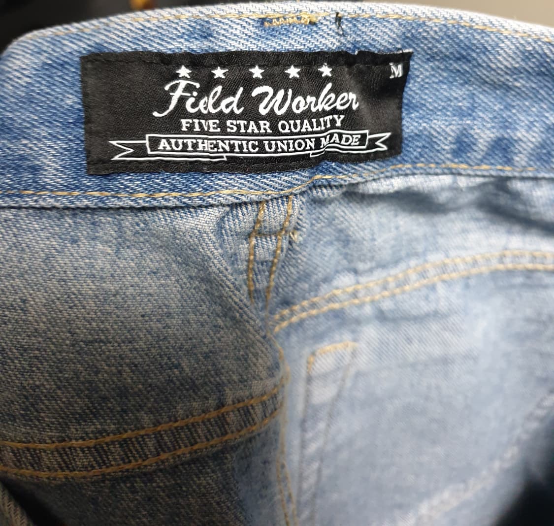 원더플레이스 스트레이트핏 워싱 데님팬츠 연청 (M) 상품이미지4