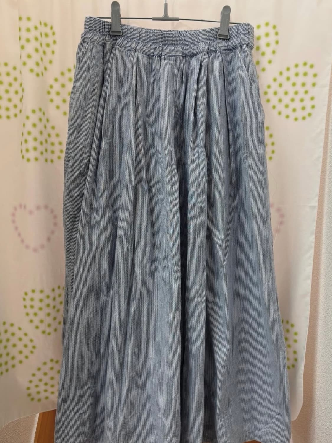 사만사모스모스 블루 스트라이프 롱스커트 상품이미지1