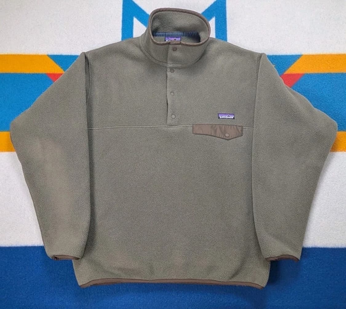 00s 파타고니아 신칠라 스냅-T 올리브/브라운 콜롬비아 상품이미지1