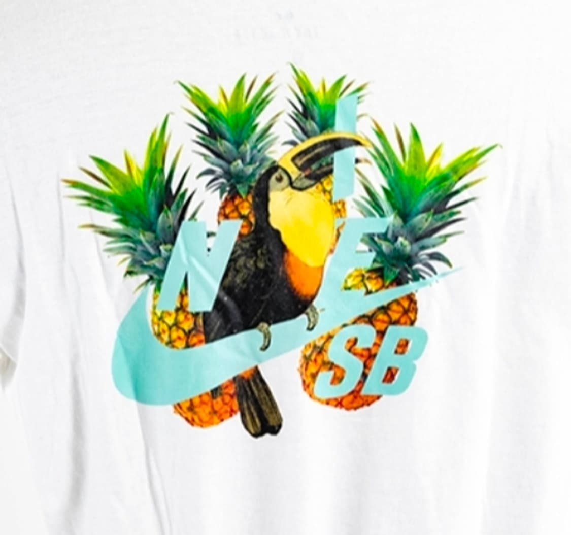 [해외M]희귀 나이키SB 파인애플 티셔츠 화이트 상품이미지4