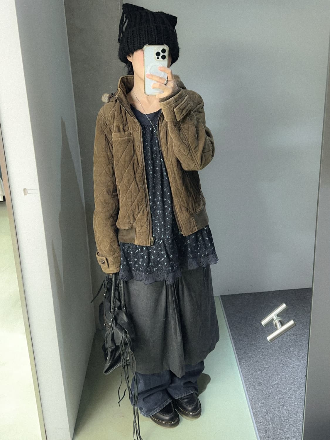 brown corduroy quilted hd jacket 상품이미지4