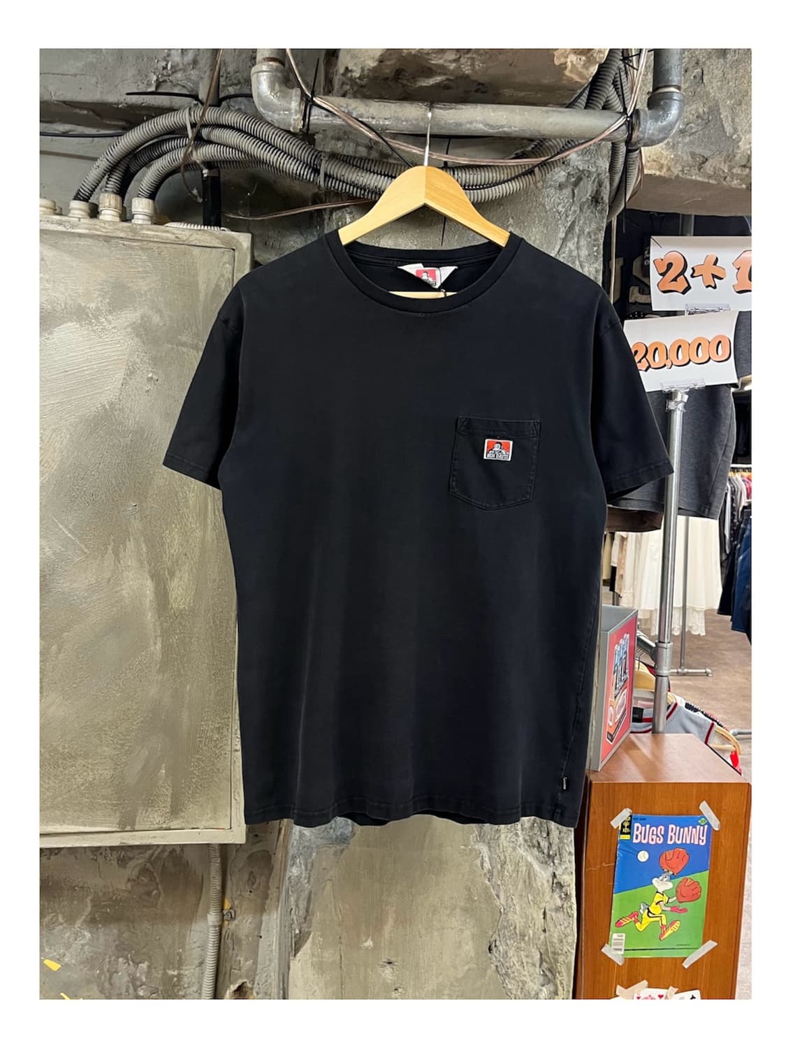 벤데이비스 포켓 반팔티 블랙 #csz4044 상품이미지1