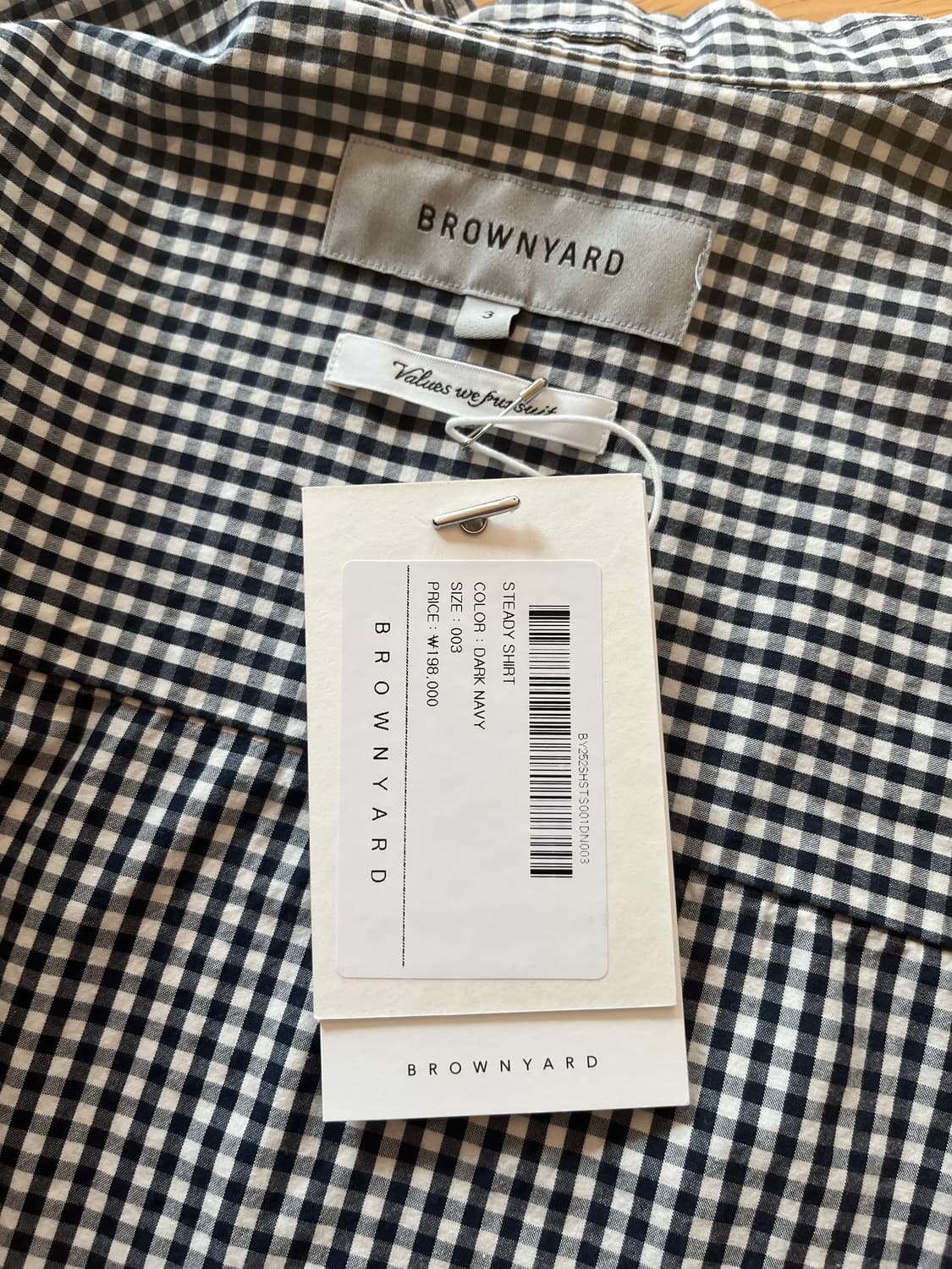 [3] 브라운야드 스테디 셔츠 다크 네이비 체크 상품이미지4