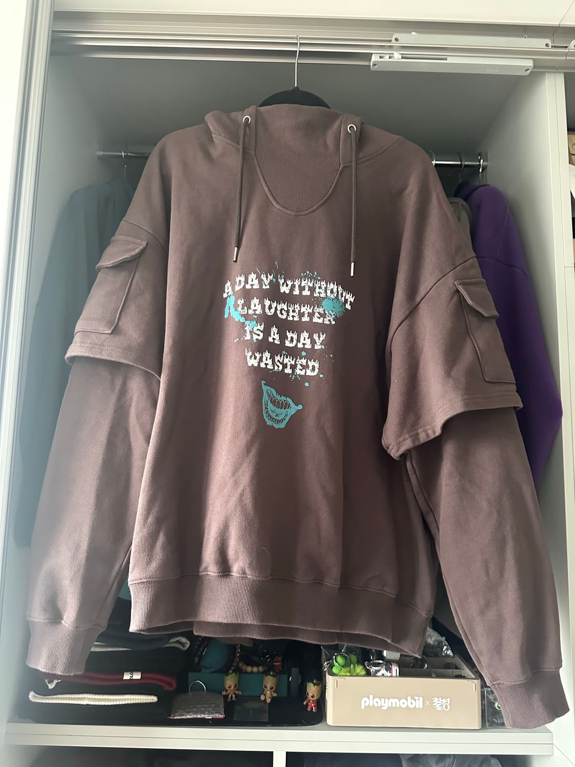 하프 레이어드 포켓 후드 상품이미지1