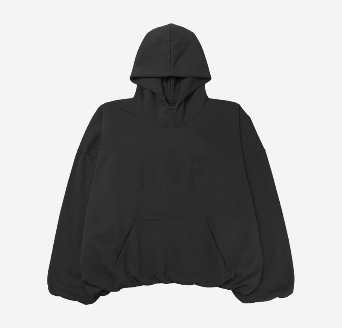 XXL 이지 갭 발렌시아가 도브 후드 블랙 상품이미지2