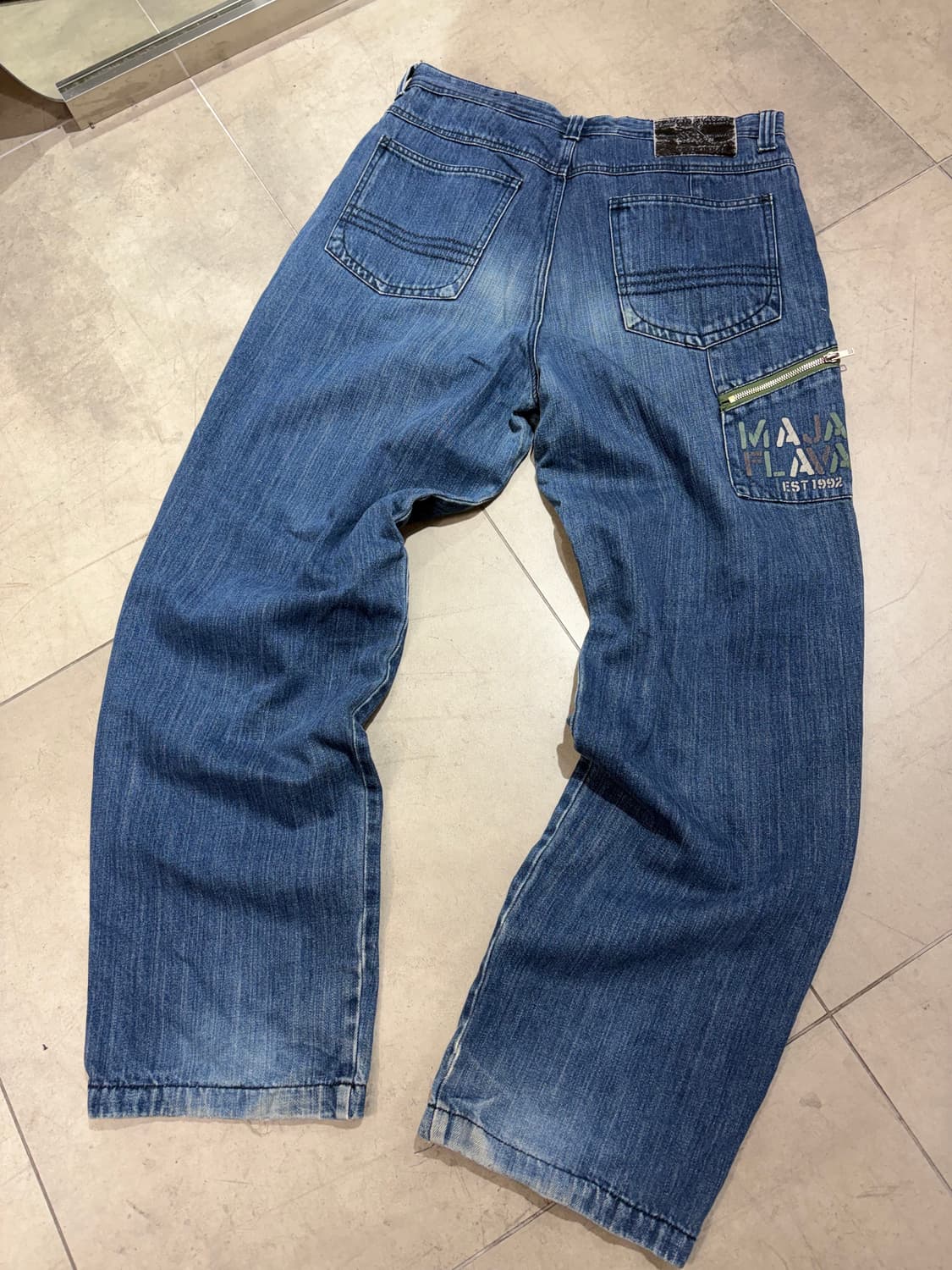 마자플라바 카모 올드스쿨 데님 팬츠 바지 상품이미지7