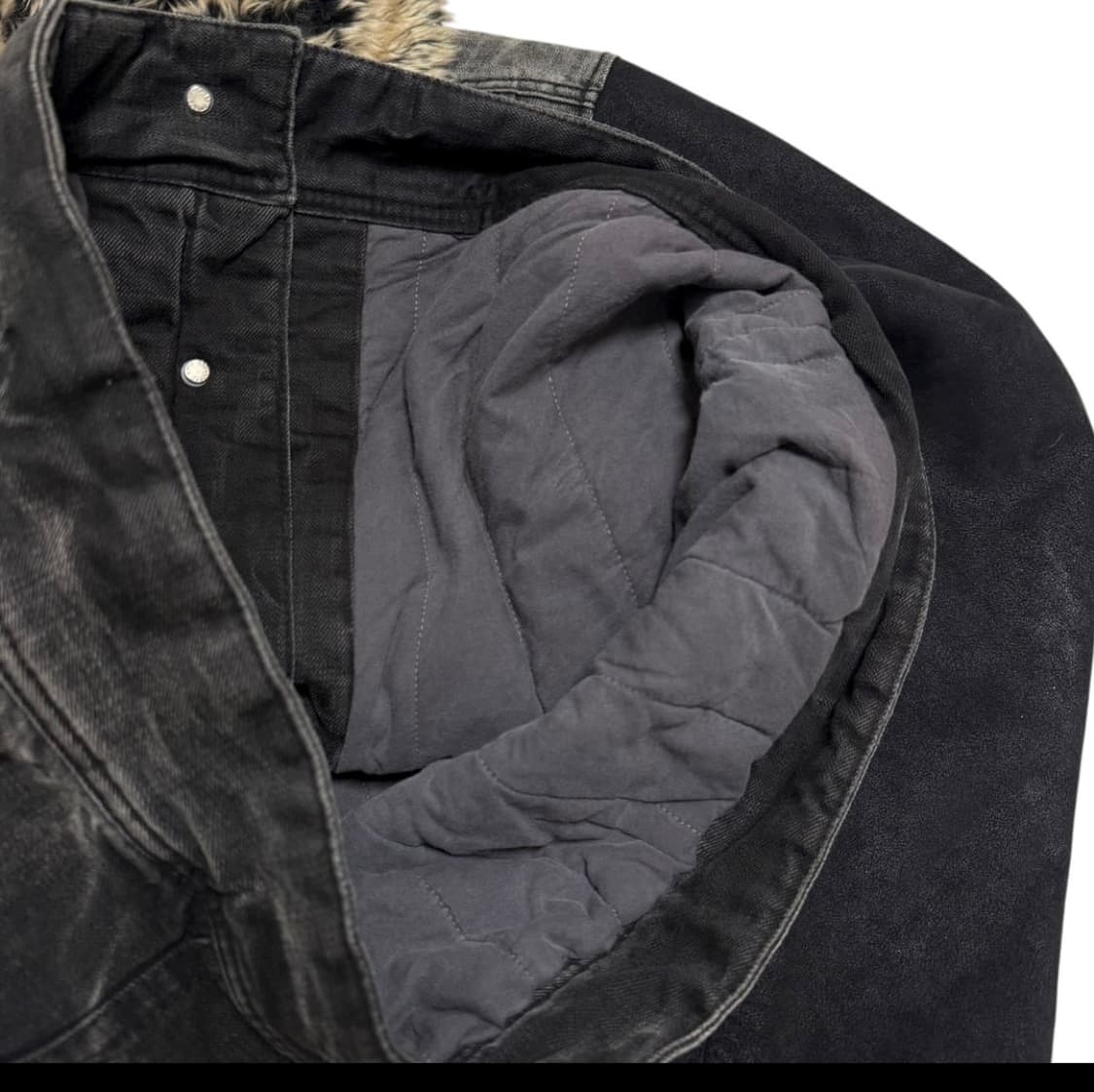 버커루 퍼카라 흑청 데님자켓 상품이미지8