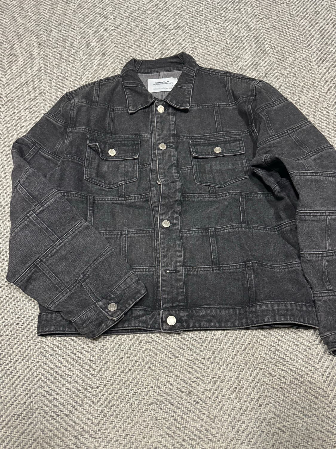 노메뉴얼 데님 블록 자켓 M (옷장 정리 중) 상품이미지1