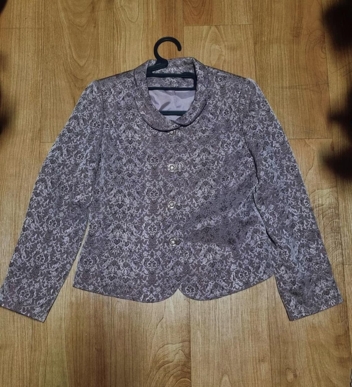 빈티지 패턴 퍼플 여성 자켓 상품이미지2