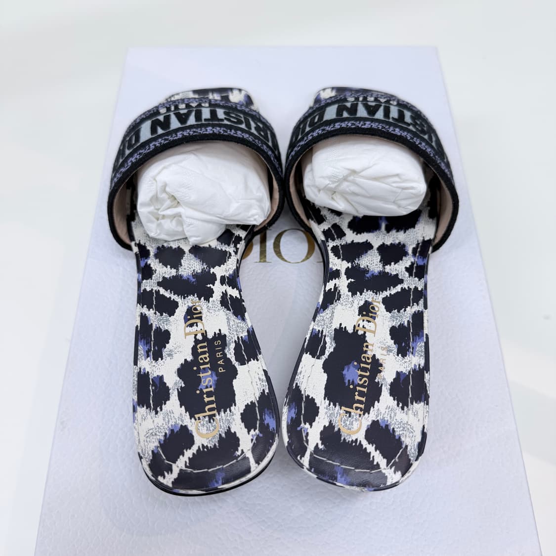 [미사용/235] 디올 디웨이 오블리크 뮬 샌들 힐 슬리퍼 파스텔 퍼플 상품이미지7