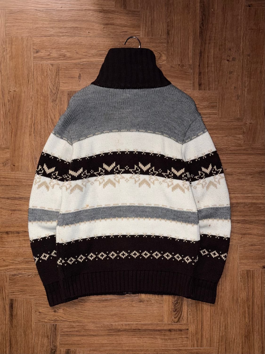 빈티지 노르딕 니트 집업 상품이미지6