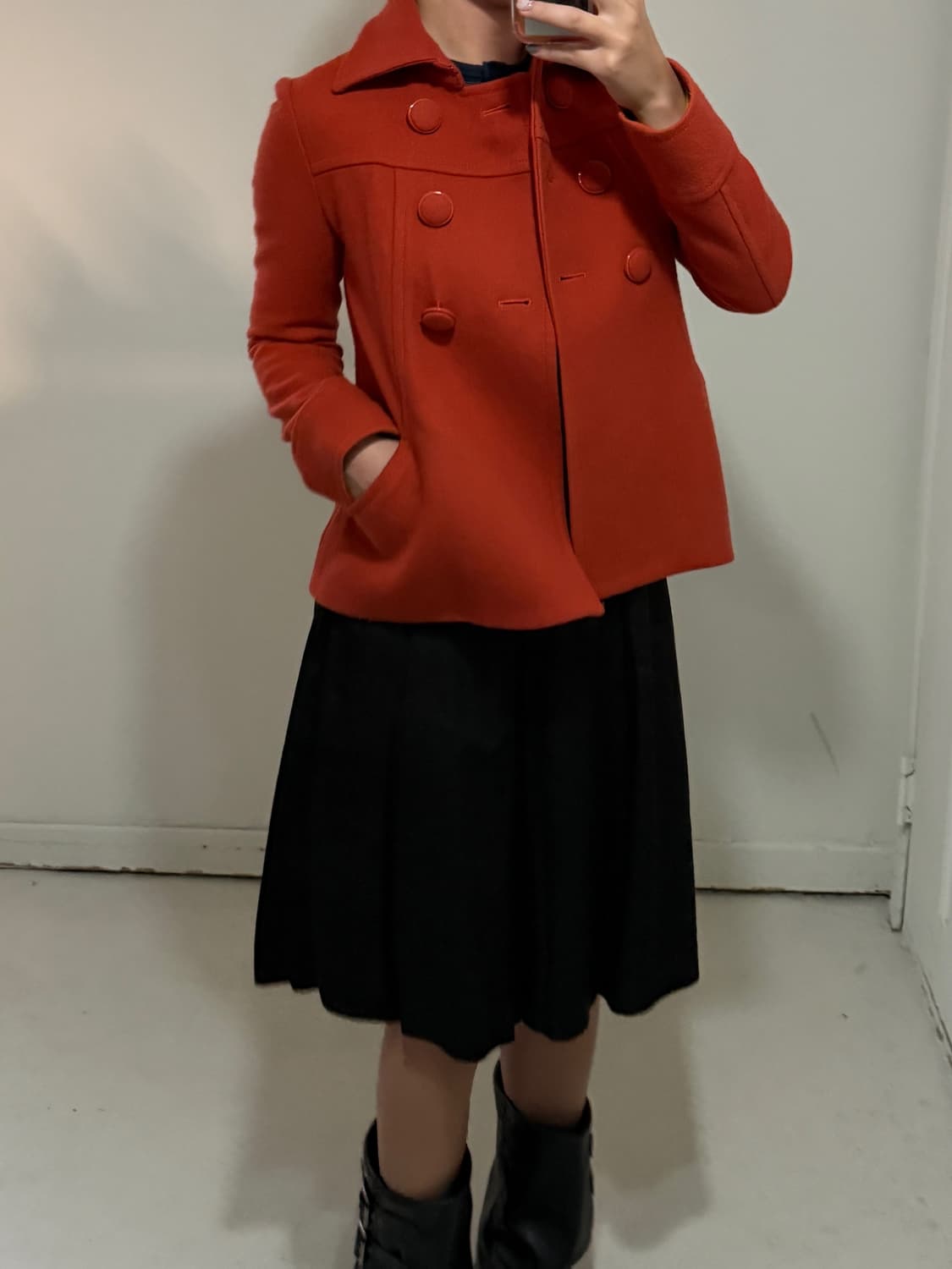 일본빈티지 브릭오렌지 숏코트 상품이미지3