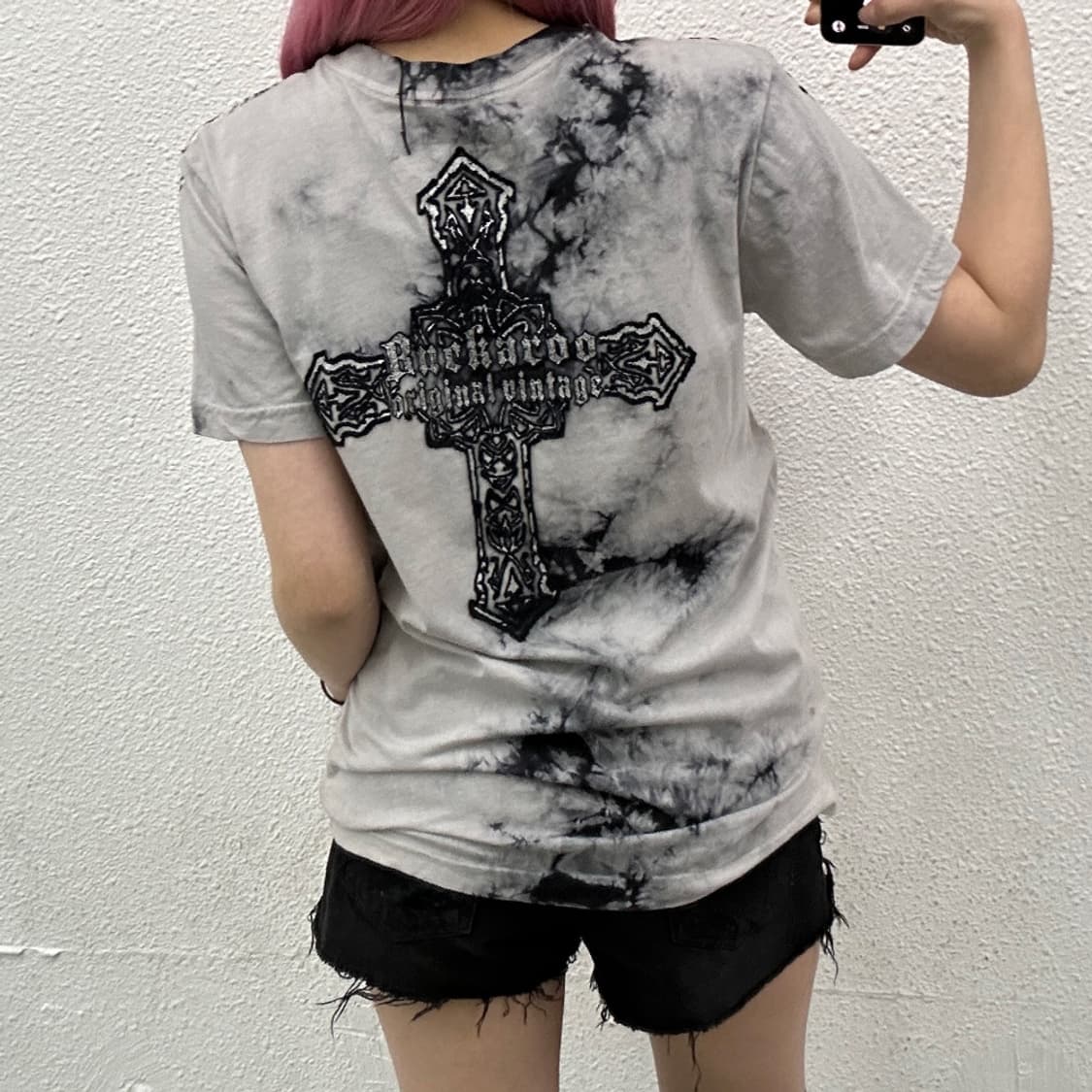 버커루 윙스 프린팅 그레이 반팔티 L 상품이미지3