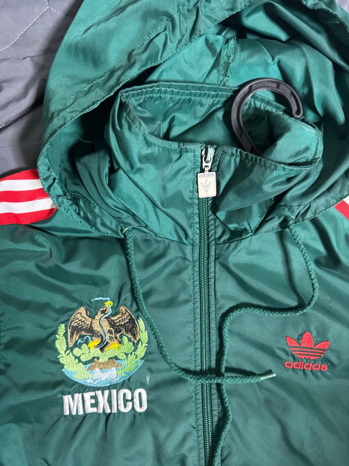 아디다스 멕시코 국대 하이넥 후드 윈드브레이커 바람막이  상품이미지3