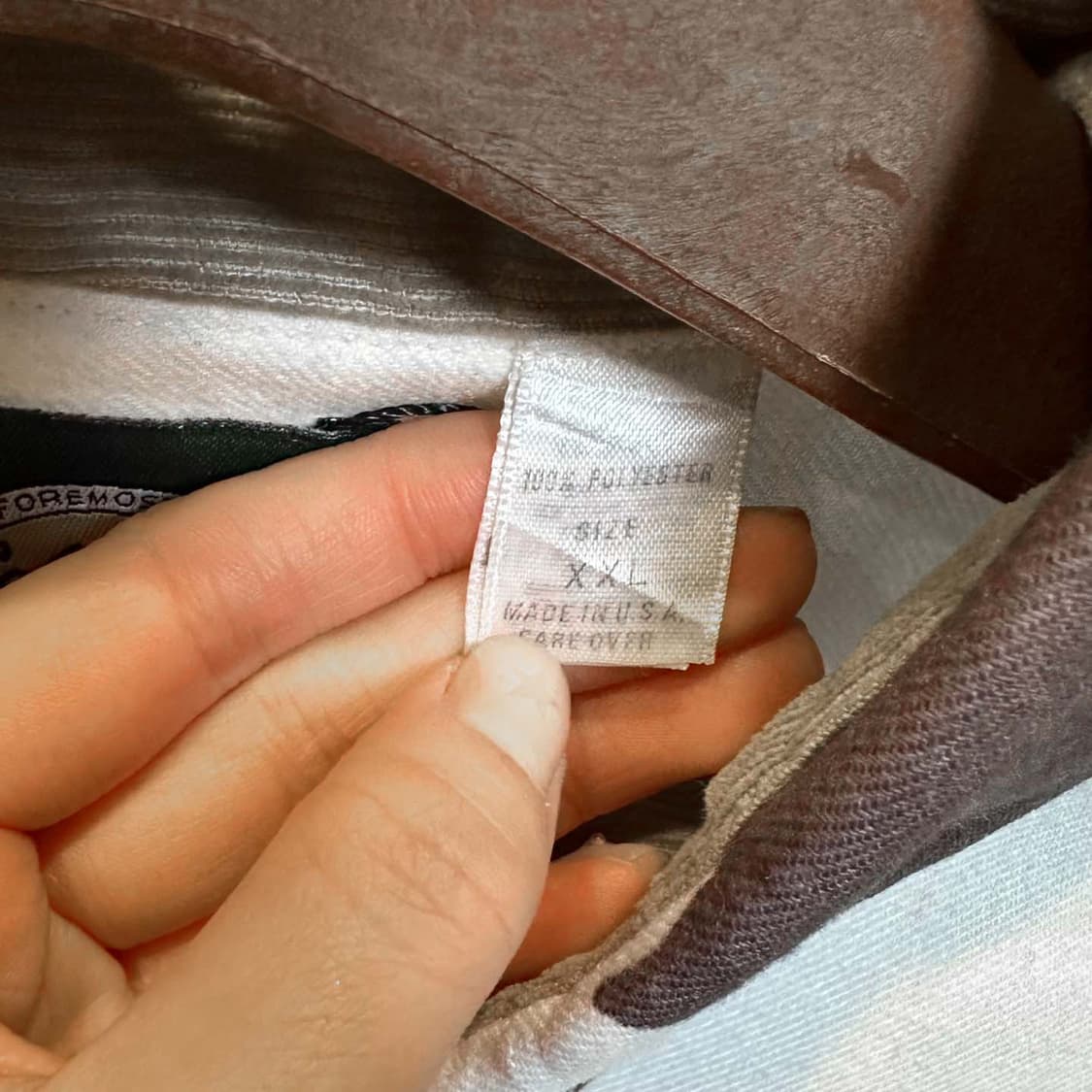 USA VINTAGE 긴팔 셔츠 카모플라주 패턴 투포켓 디테일 화이트 상품이미지7