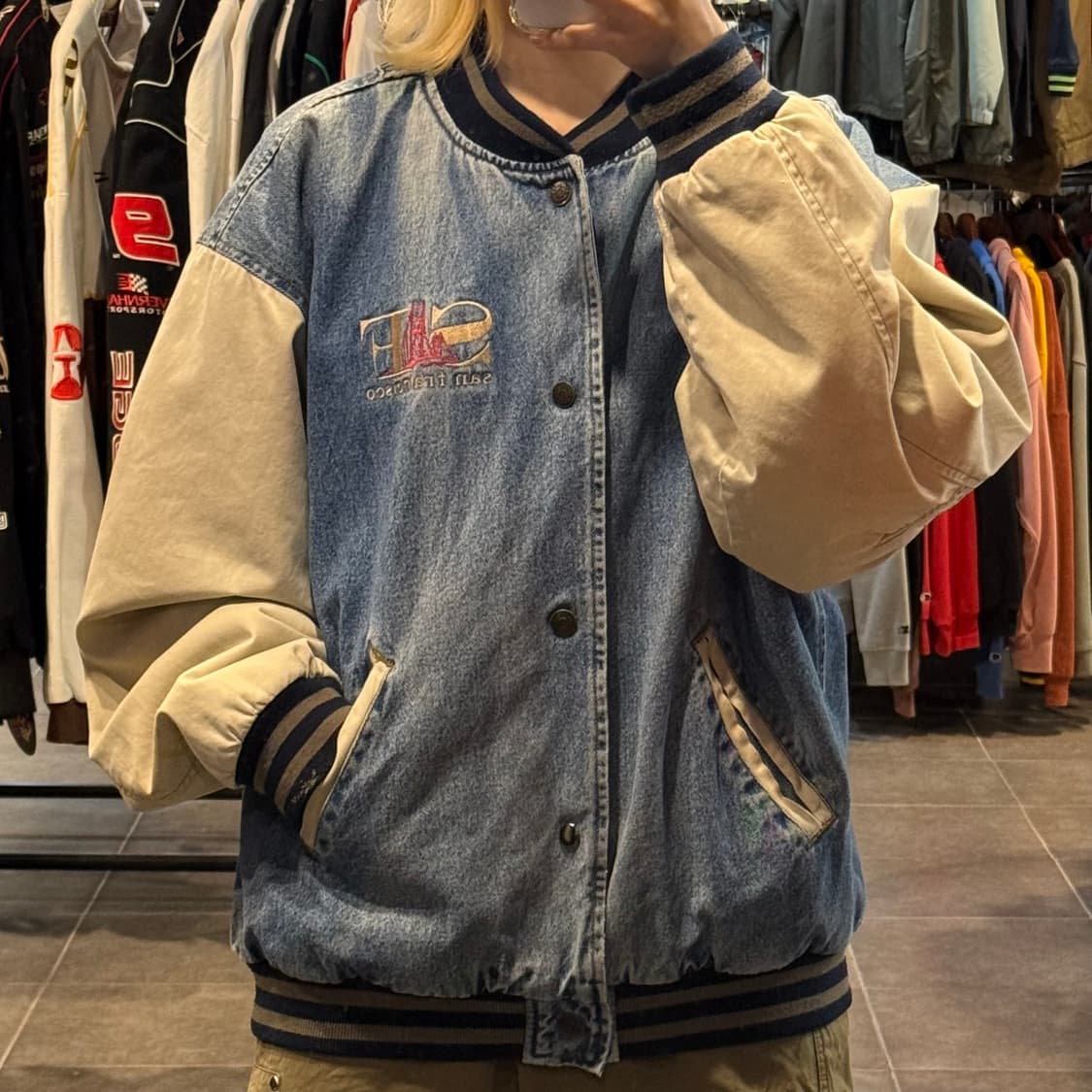 [NO.9] VTG 데님 바시티 자켓 상품이미지2
