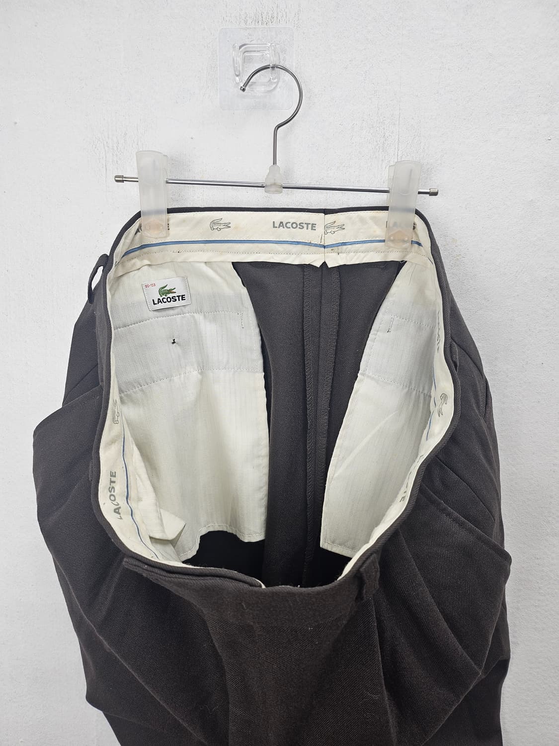 라코스테 남성 모 100% 정장 바지 35인치 상품이미지3