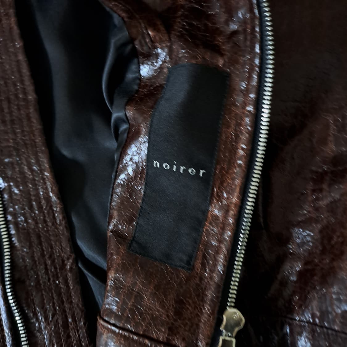 (택포) 노이어 크랙 스킨 크롭 레더자켓 50 B461 상품이미지9