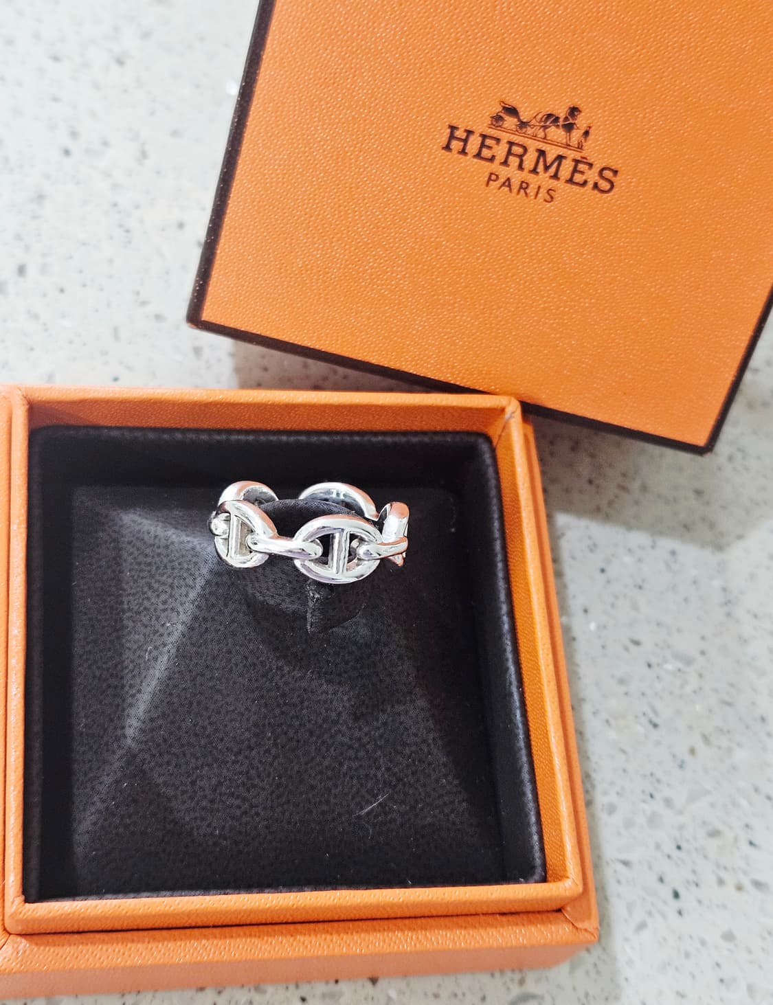 에르메스 샹달 실버 반지 50호 국내 10호 [정품/박스포함] 상품이미지1
