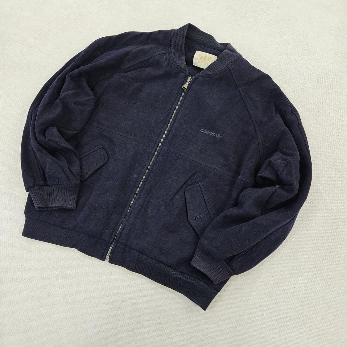 [L] 아디다스 빈티지 90s 울 블루종 봄버 자켓 0115YH1 상품이미지1
