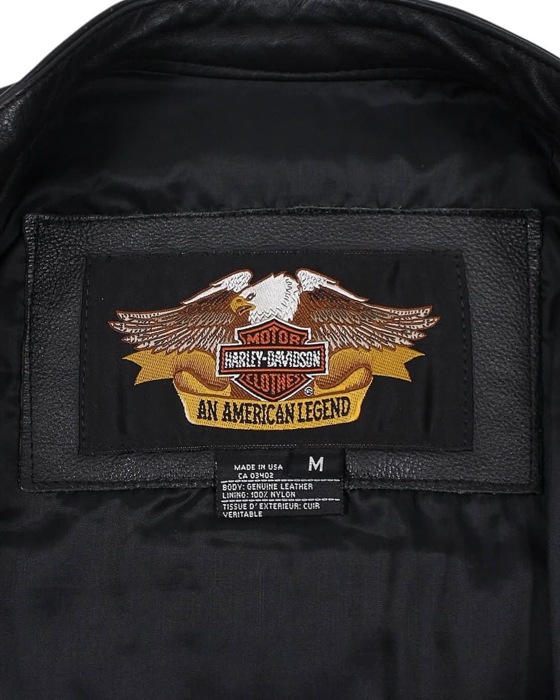 2001 USA 할리데이비슨 모터사이클 레더 자켓 빈티지 미국제 가죽 상품이미지5