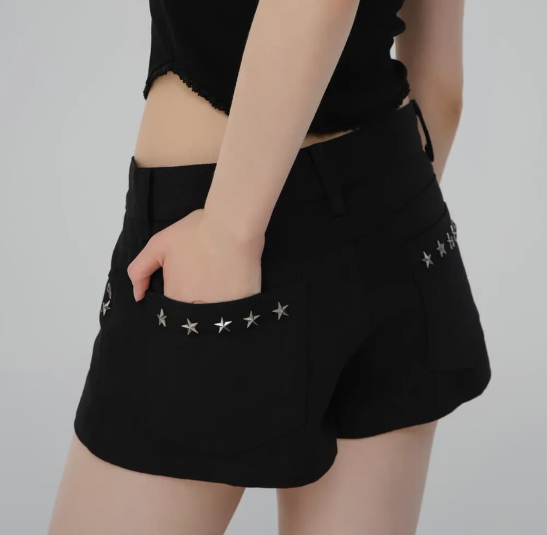 칙스 멀티스터드 숏팬츠 블랙 M 상품이미지1