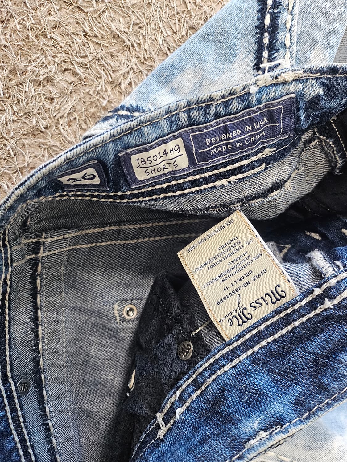 일본(26-27)Miss Me 여성 블리치 애시드 워시 데님 반바지 상품이미지5