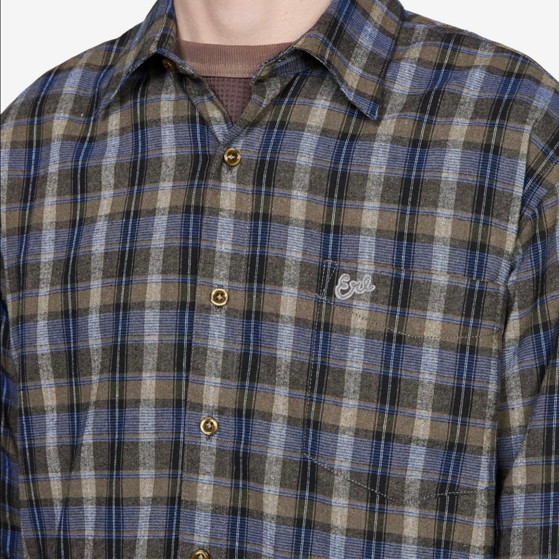 [M,L,XL]이알엘 ERL 26ss 체크 셔츠/그레이 상품이미지9
