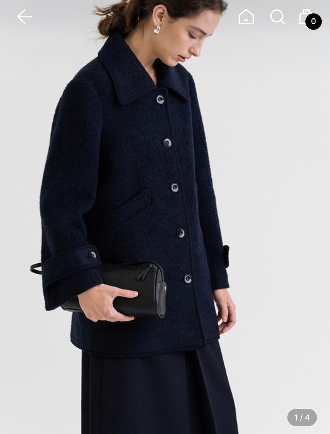 킨더살몬 울 하프코트 상품이미지2