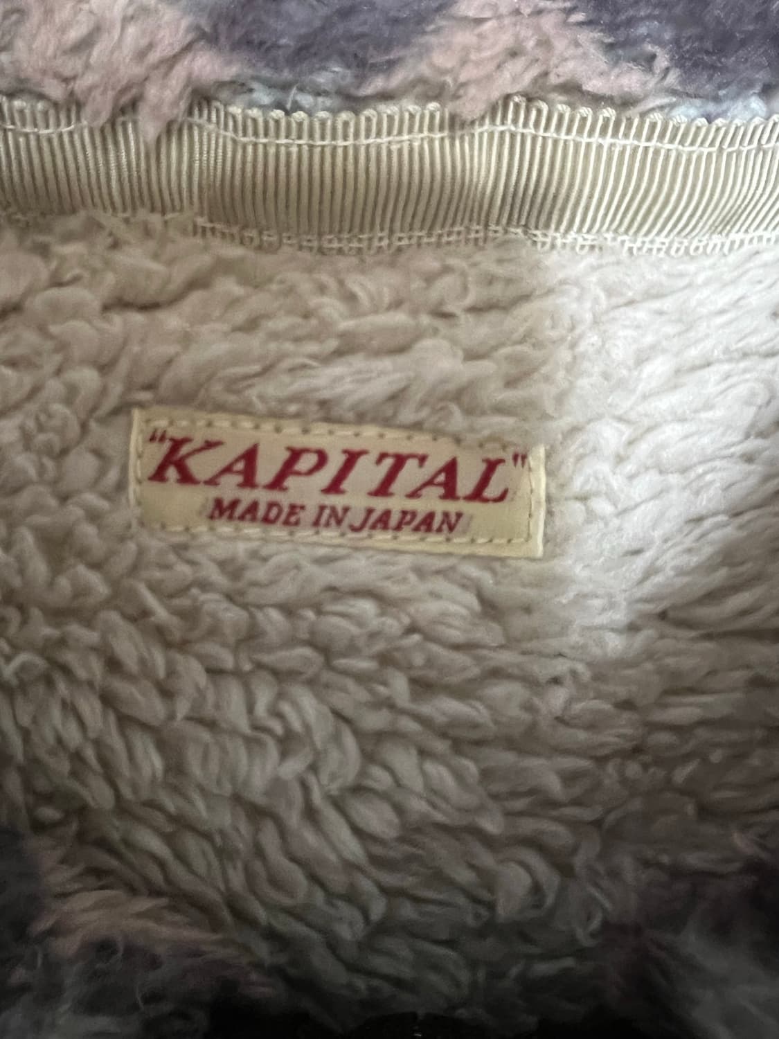 캐피탈 애슐랜드 스트라이프 앤 본 플리스 집 블루종 퍼플 상품이미지3