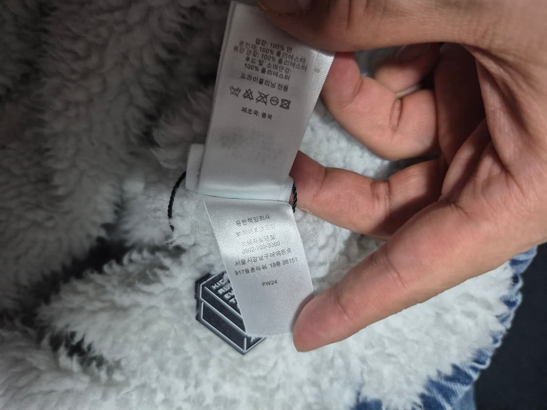 (공유 착용)슈프림 포우 셔링 라인드 데님 봄버 자켓 L 정품 상품이미지7