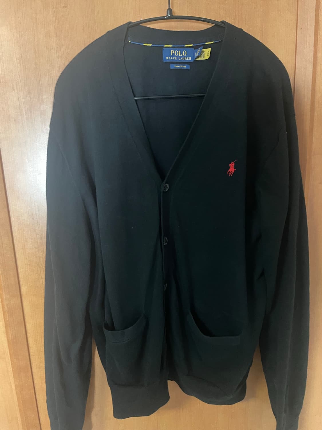 폴로랄프로렌 피마 코튼 가디건 블랙 L 상품이미지2