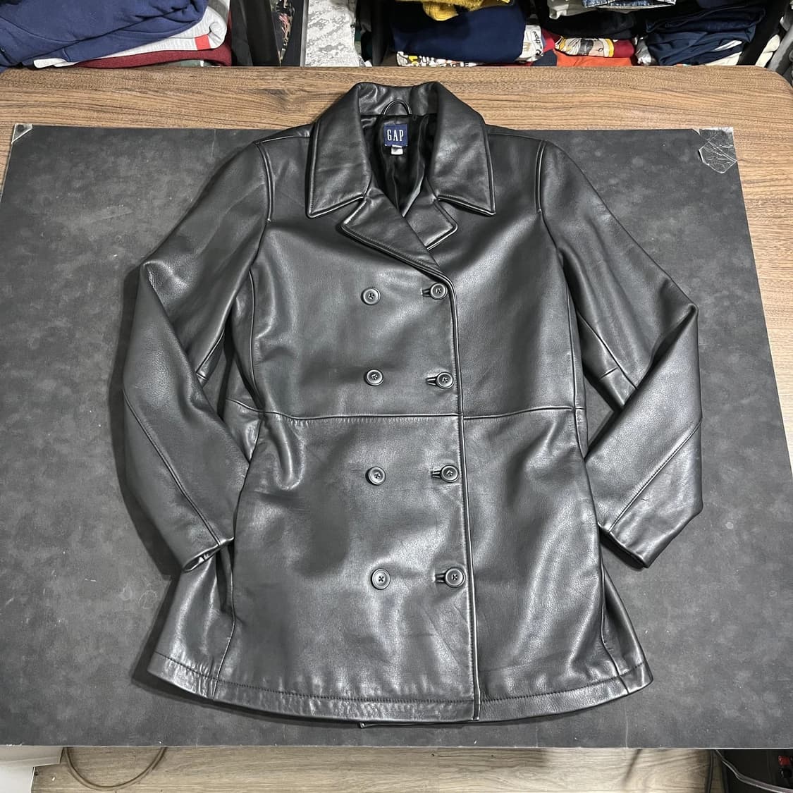 올드 갭 리얼 레더 더블 버튼 자켓 상품이미지1