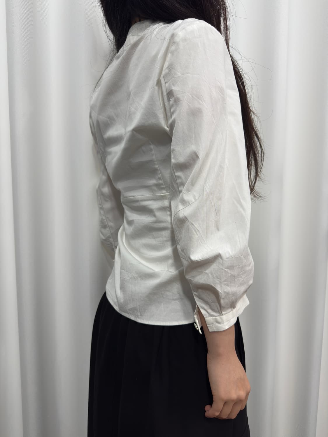 dama white strap blouse 상품이미지5