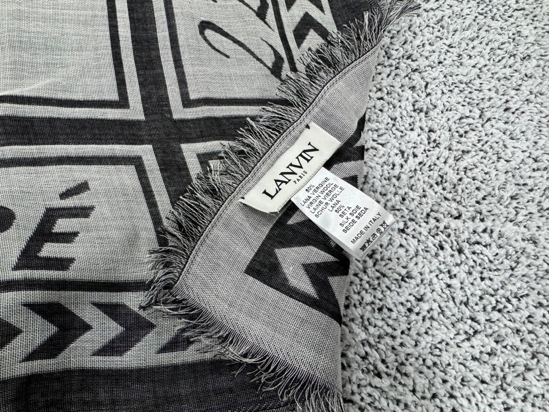 랑방 대형 울 실크혼방 스카프 상품이미지3