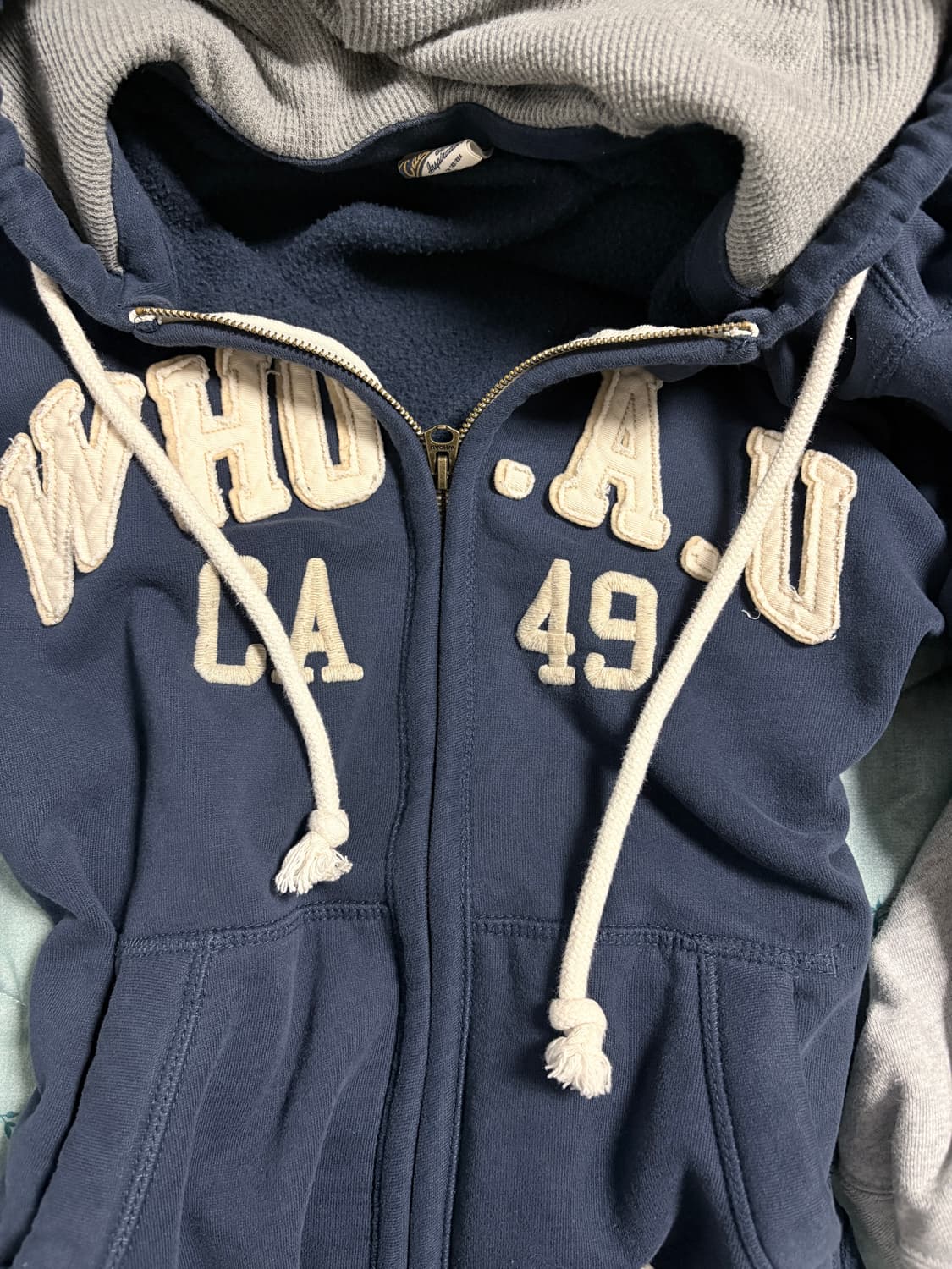 후아유 후드집업 네이비 S 상품이미지2