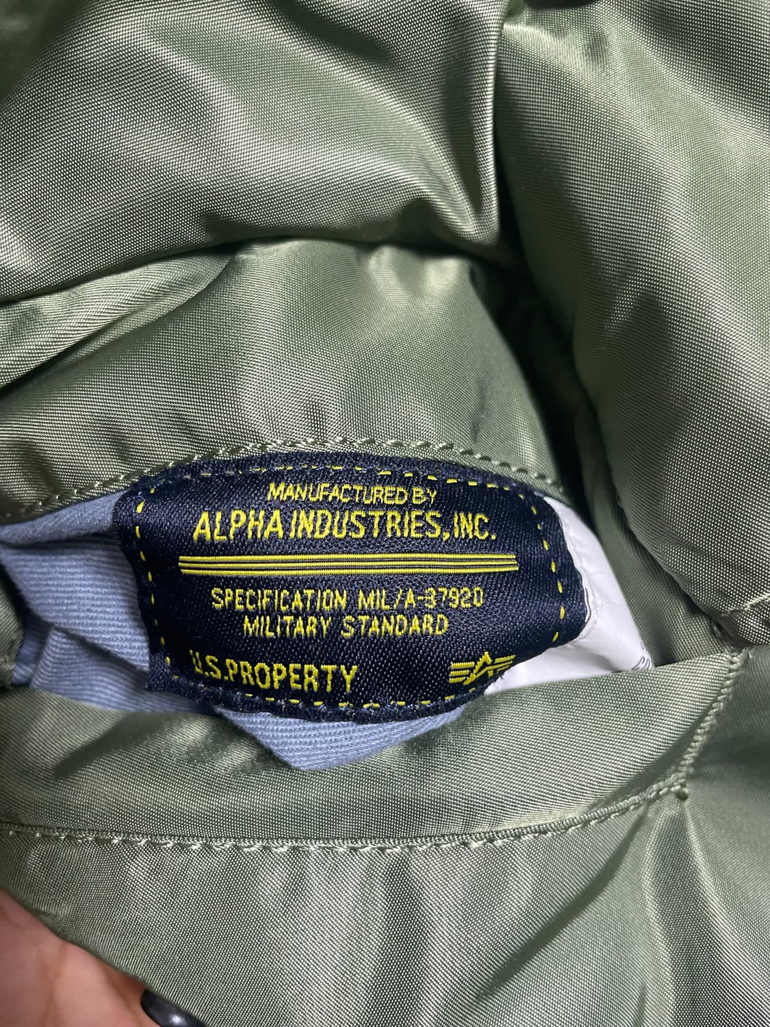 [XL] 알파인더스트리 ma-1 세이지 상품이미지6