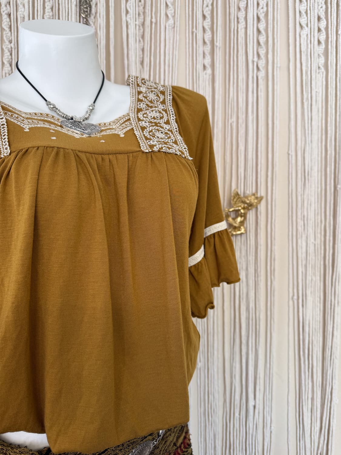 Embroidered Pumpkin Blouse 0043 상품이미지2