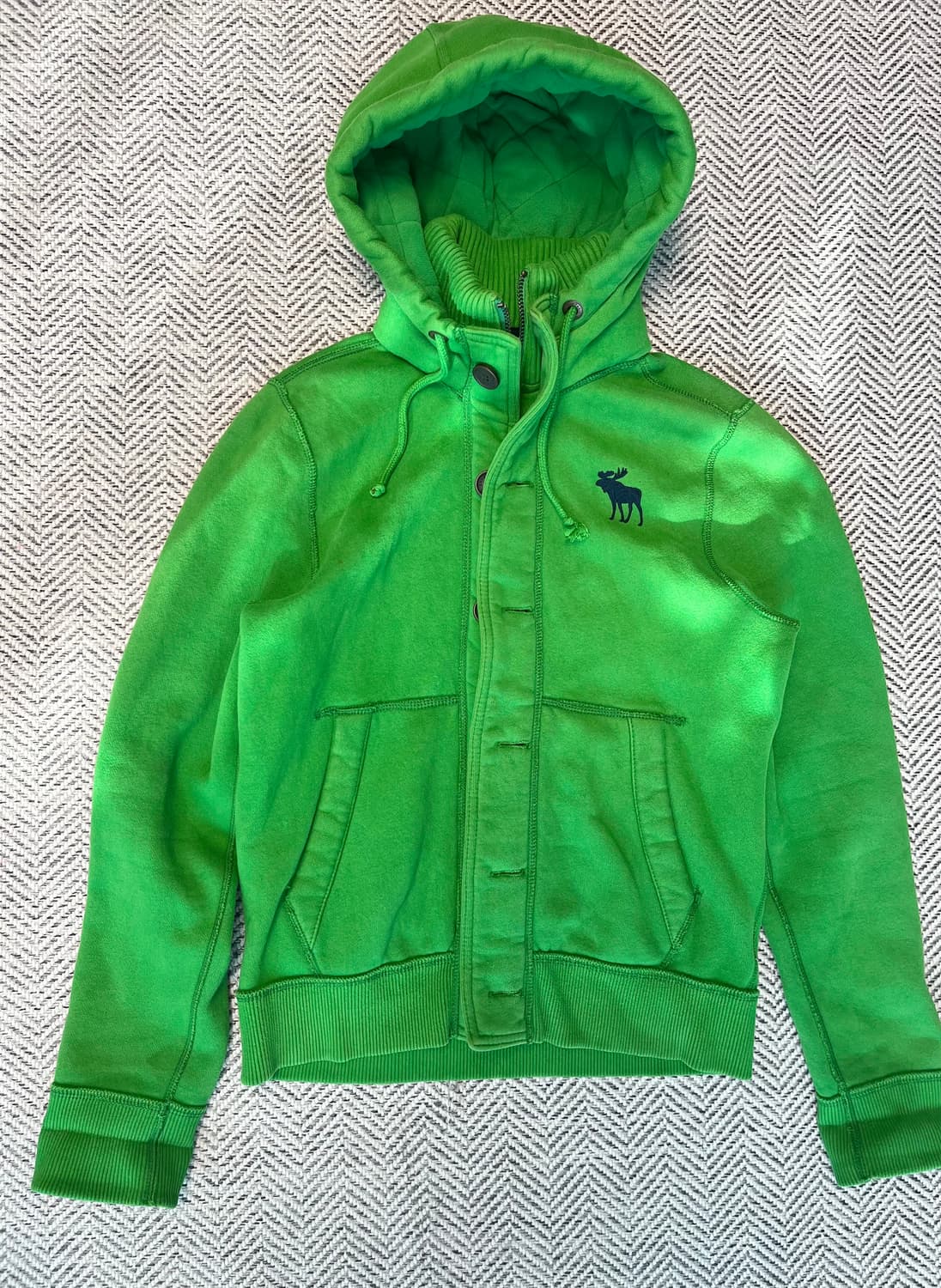 아베크롬비 순록 후드집업 그린 [L] 상품이미지2