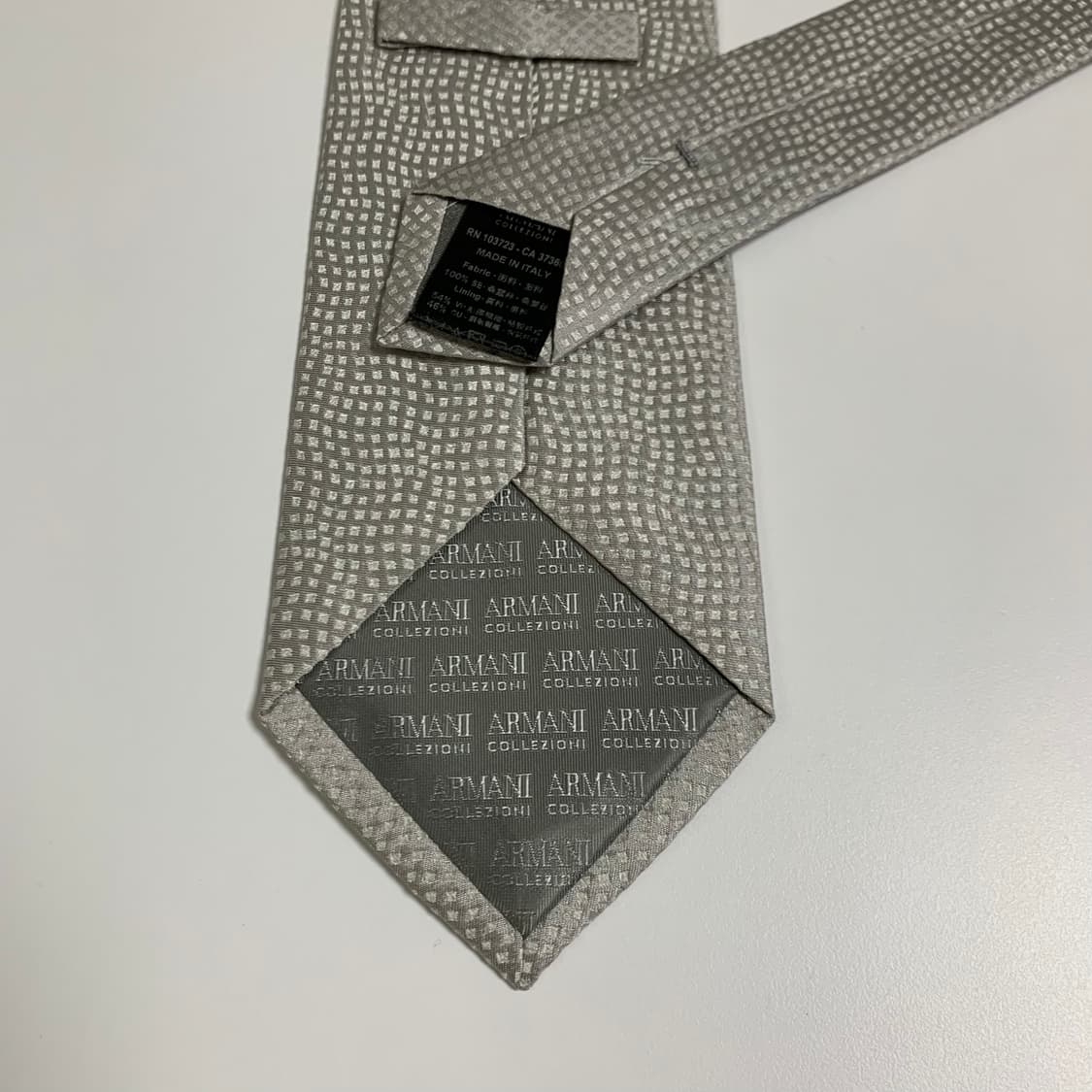 알마니(ARMANI) 명품 클래식넥타이 화이트 신형 A+등급 상품이미지6