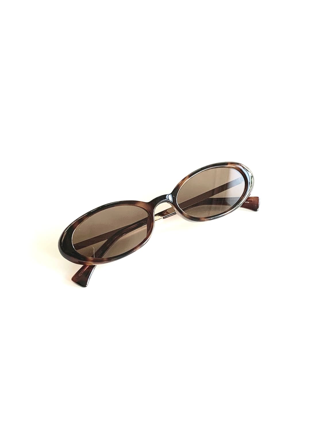 레트로 긱시크 오벌 브라운 호피 선글라스 상품이미지1