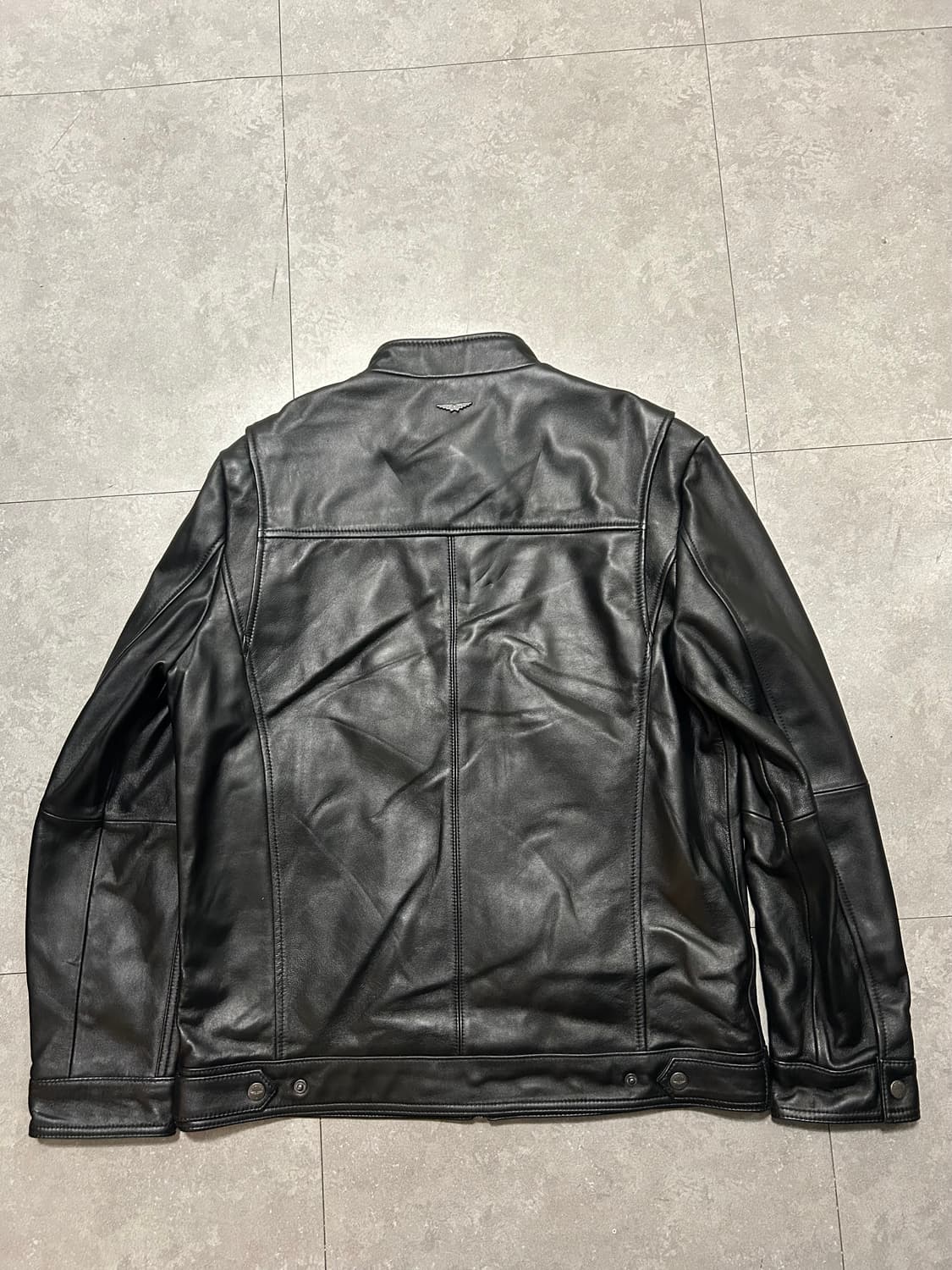 폴리스 블랙컬러 러쉬 램스킨 양가죽  레더자켓  105size   상품이미지5
