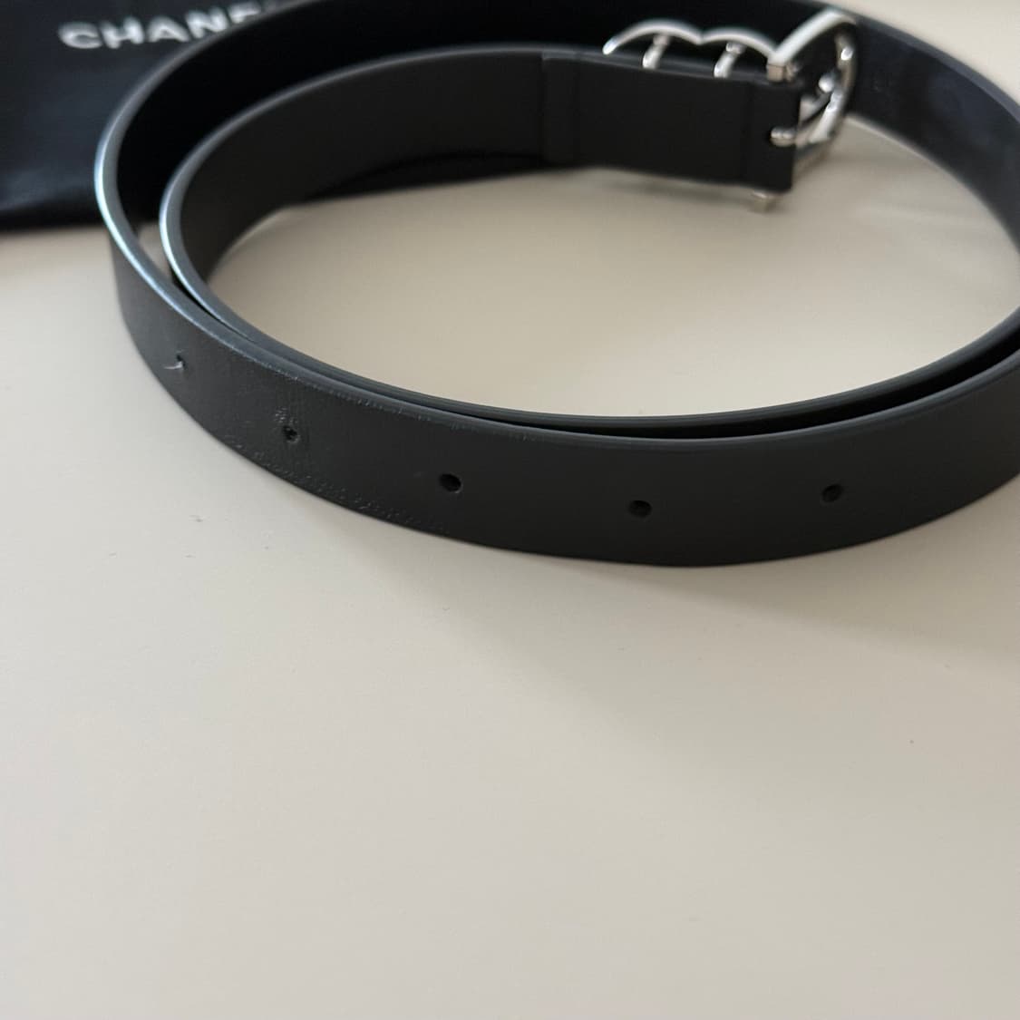샤넬 큐빅 가죽 벨트 상품이미지5