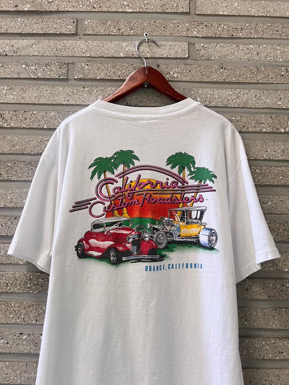 [L]90's 헤인즈 USA Made 올드카 프린팅 싱글스티치 티셔츠 상품이미지7