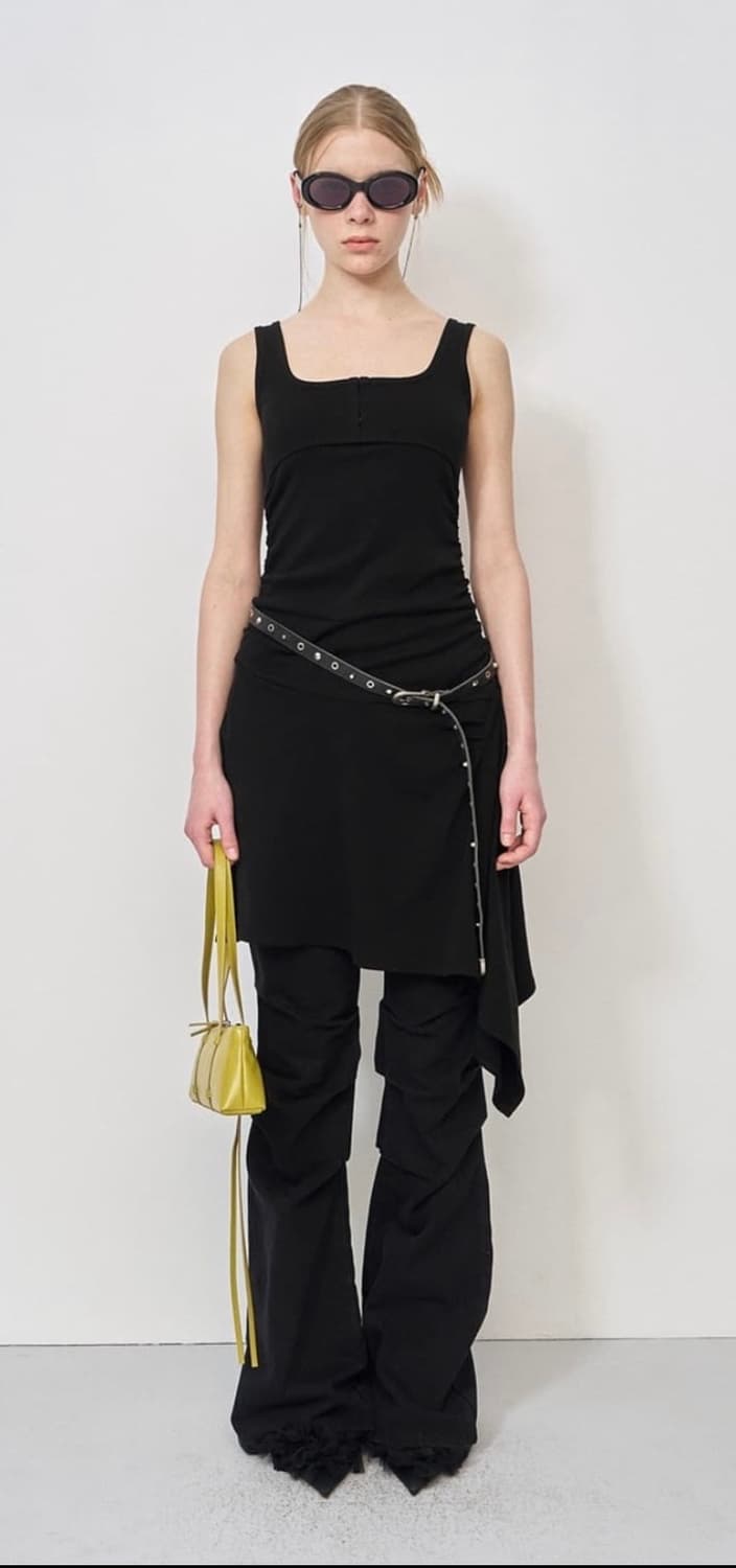 LCDC 뷔스티에 져지 원피스S 블랙  상품이미지4