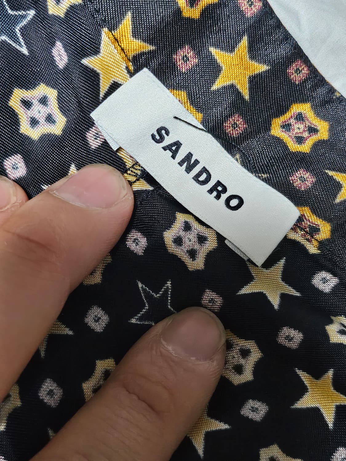 산드로 프린트 새틴 팬츠 40 상품이미지3