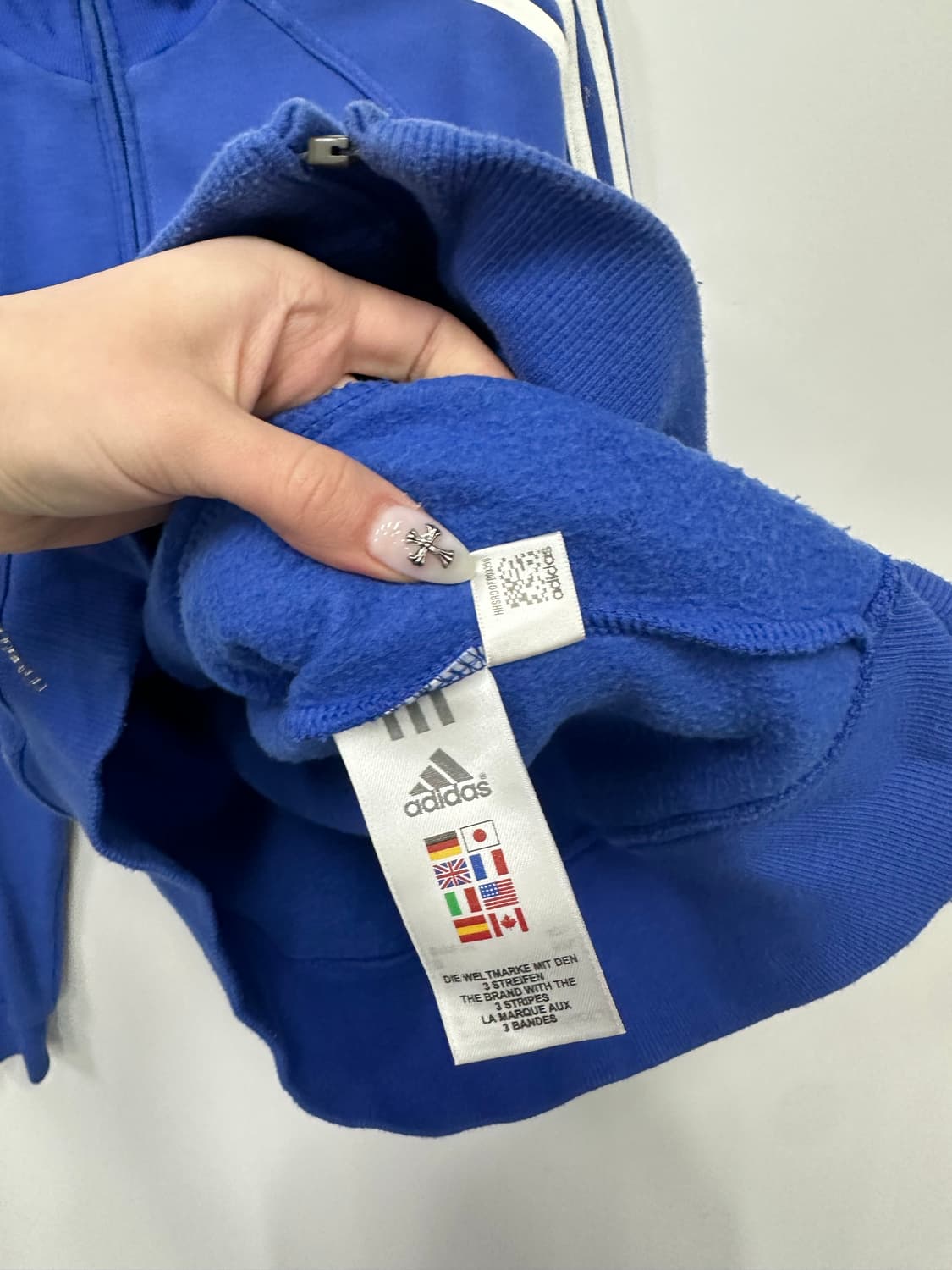 아디다스 첼시 블루 코튼져지 트랙탑 상품이미지4