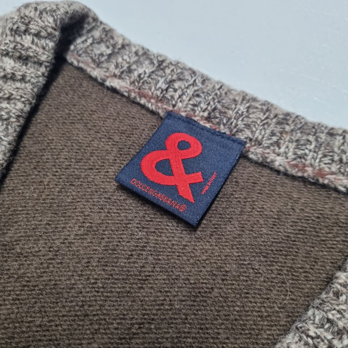 빈티지 DOLCE & GABBANA 투톤 V넥 니트 - 48 상품이미지7