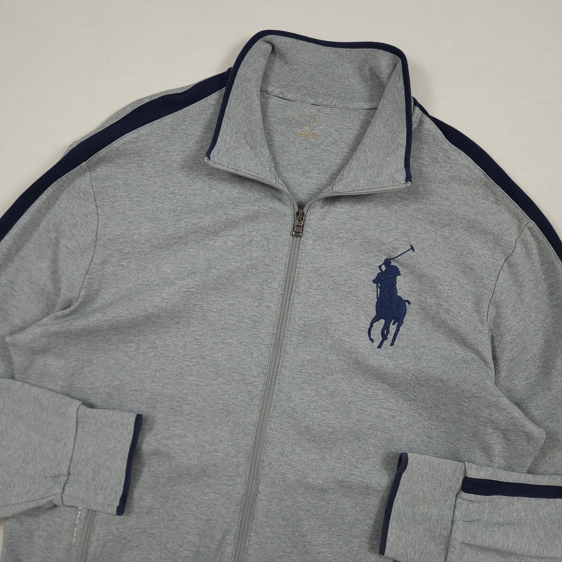 XL(105) 폴로랄프로렌 빅포니 코튼 트랙탑 그레이 상품이미지1